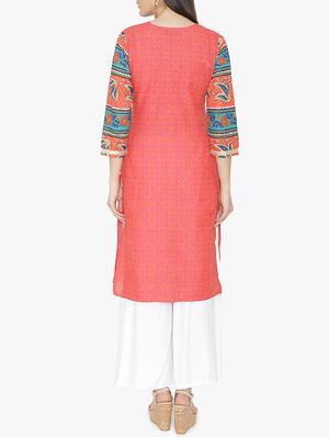 Straight printed kurta - 15611365 - Standard Image - 3