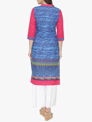 Printed straight kurta - 15611368 - Standard Image - 3