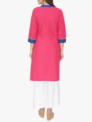 Embroidered straight kurta - 15611369 - Standard Image - 3