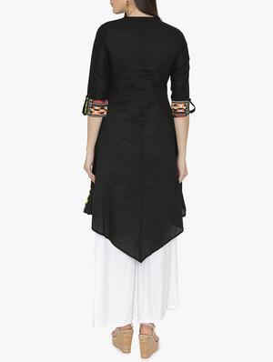 Asymmetric printed kurta - 15611370 - Standard Image - 3