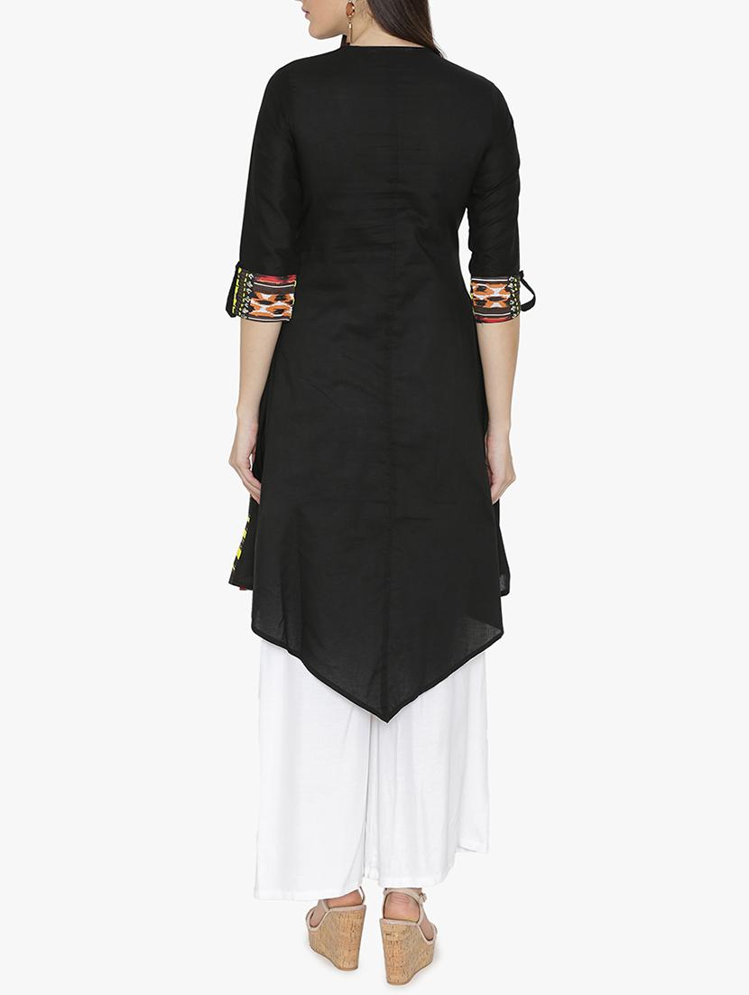 Asymmetric printed kurta - 15611370 - Zoom Image - 3