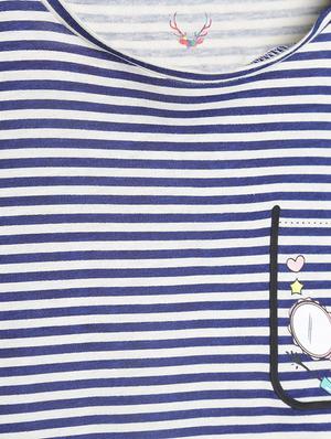 blue cotton blend top - 15611470 - Standard Image - 3