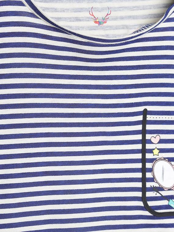 blue cotton blend top - 15611470 - Zoom Image - 3