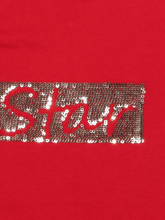 red cotton blend top - 15611485 - Zoom Image - 3