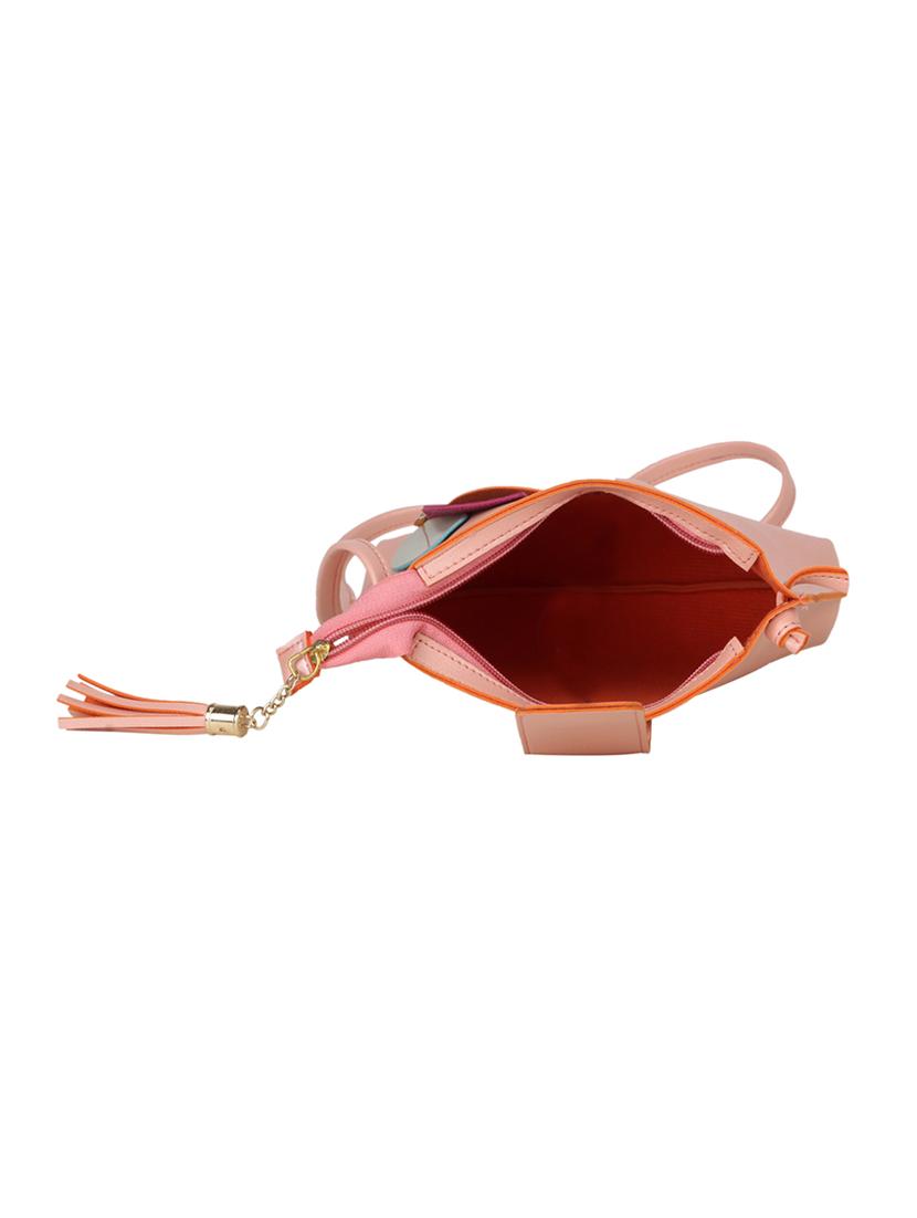 pink leatherette (pu) regular sling bag - 15611490 - Zoom Image - 3