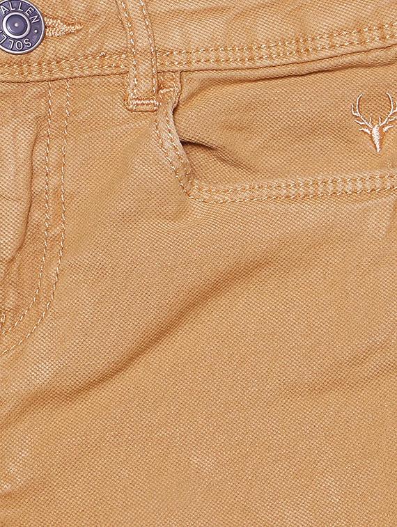 brown cotton blend plain jeans - 15611631 - Zoom Image - 3