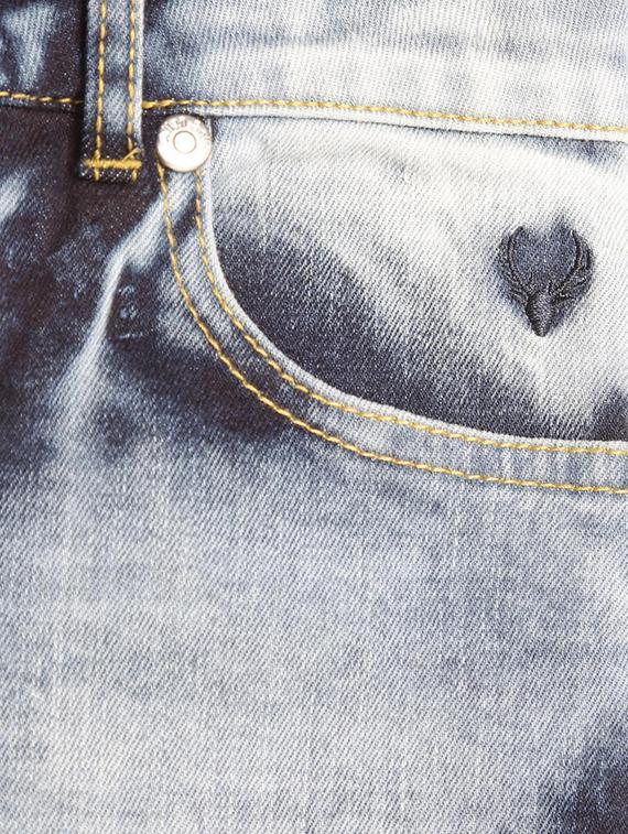 blue cotton blend washed jeans - 15611636 - Zoom Image - 3