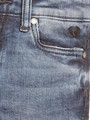 blue cotton blend washed jeans - 15611638 - Standard Image - 3