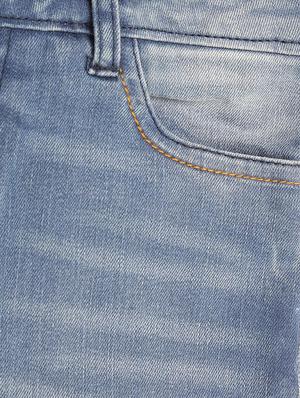 blue cotton blend washed jeans - 15611639 - Standard Image - 3