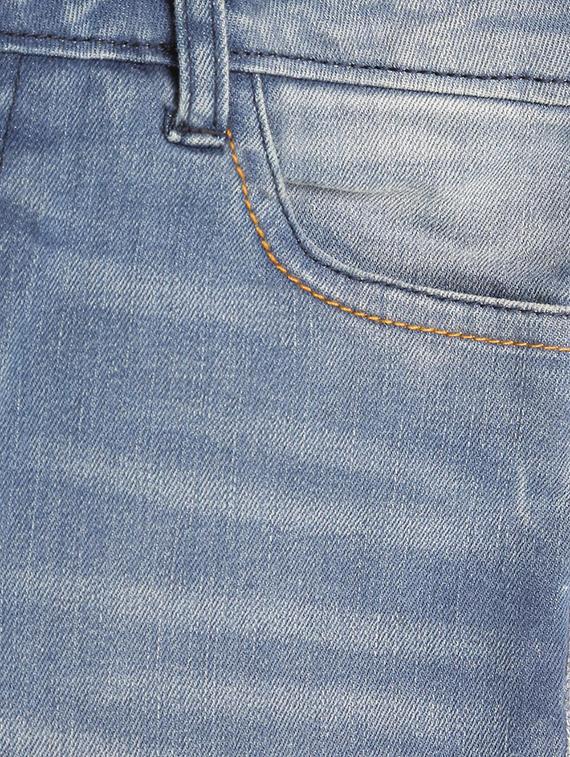 blue cotton blend washed jeans - 15611639 - Zoom Image - 3