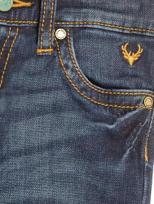 blue cotton blend washed jeans - 15611640 - Standard Image - 3