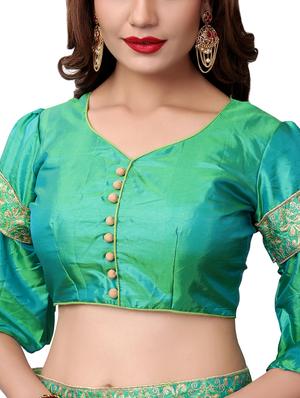 floral embroidered saree with blouse - 15611730 - Standard Image - 3