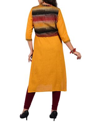 straight kurta with jacket - 15611736 - Standard Image - 3