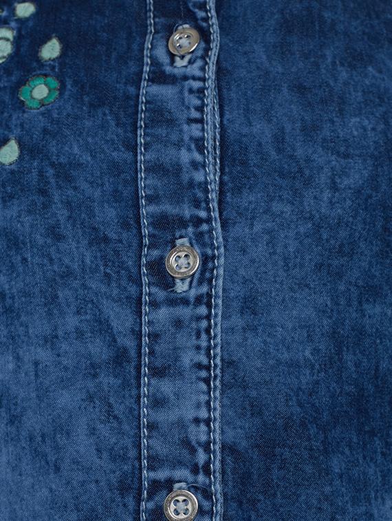 blue cotton shirt - 15611748 - Zoom Image - 3