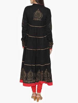 Tiered block print kurta - 15611864 - Standard Image - 3