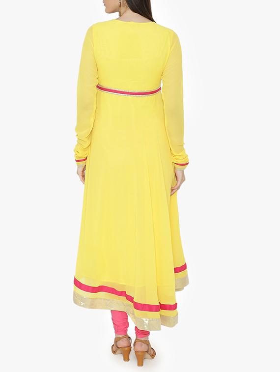 Embroidered yoke a-line kurta - 15611866 - Zoom Image - 3