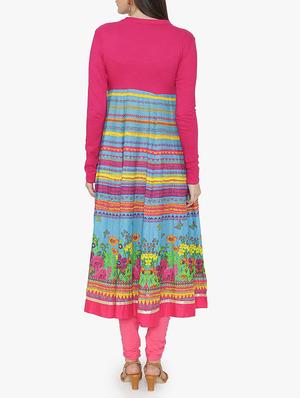 Printed flared long sleeves kurta - 15611869 - Standard Image - 3