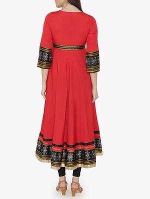 High low printed kurta - 15611870 - Standard Image - 3