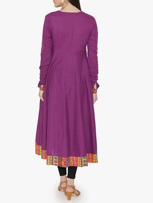 Anarkali block print kurta - 15611875 - Standard Image - 3