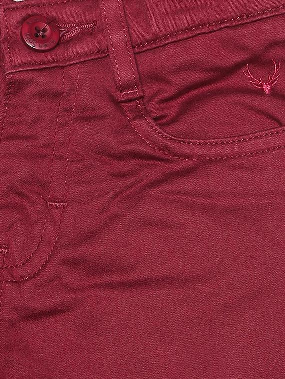 red cotton blend chinos - 15611876 - Zoom Image - 3