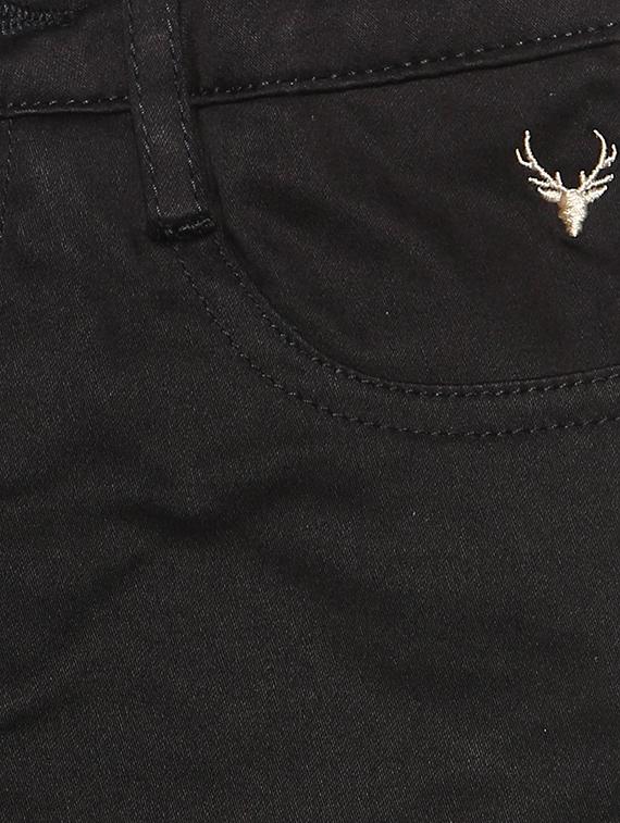 black cotton blend chinos - 15611877 - Zoom Image - 3