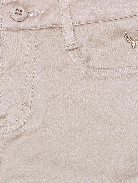 beige cotton blend chinos - 15611878 - Zoom Image - 3