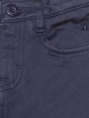 blue cotton blend chinos - 15611879 - Standard Image - 3