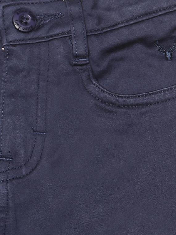 blue cotton blend chinos - 15611879 - Zoom Image - 3