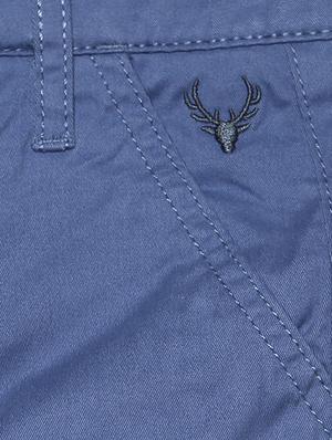 blue cotton blend chinos - 15611880 - Standard Image - 3