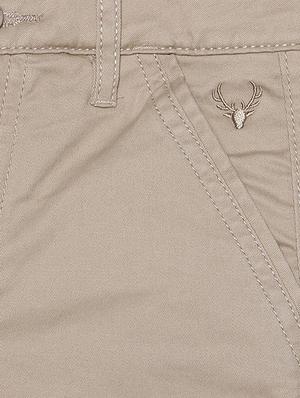 beige cotton blend chinos - 15611885 - Standard Image - 3