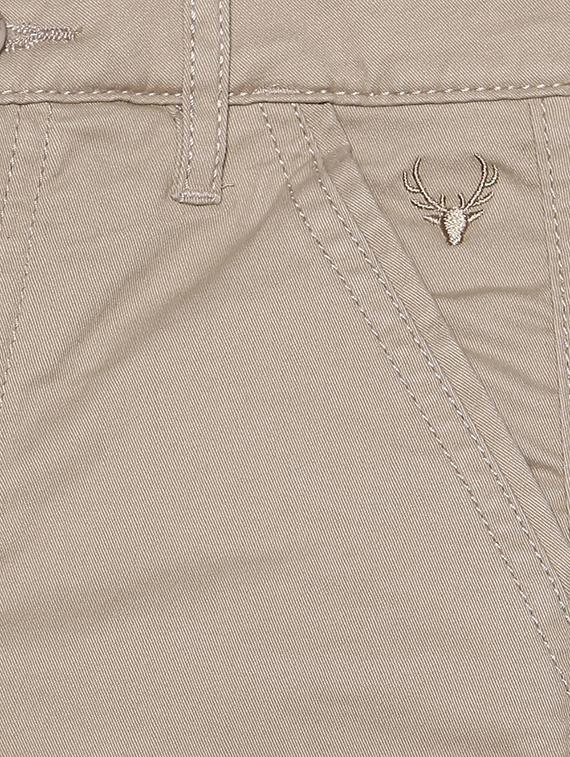 beige cotton blend chinos - 15611885 - Zoom Image - 3