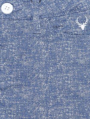 blue cotton blend chinos - 15611886 - Standard Image - 3