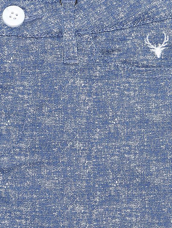 blue cotton blend chinos - 15611886 - Zoom Image - 3
