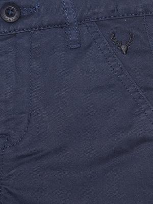 blue cotton blend chinos - 15611887 - Standard Image - 3