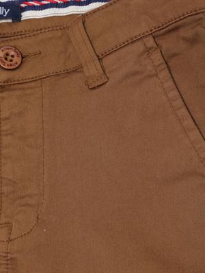 brown cotton blend chinos - 15611889 - Standard Image - 3