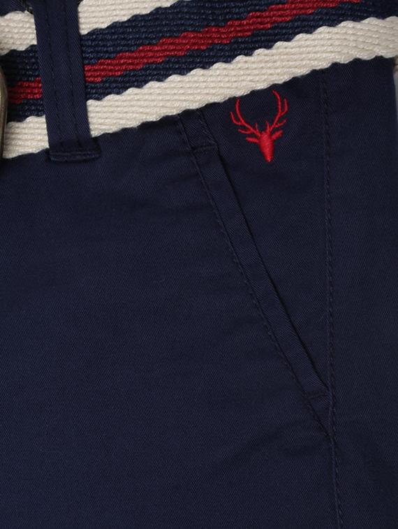 navy blue cotton blend chinos - 15611890 - Zoom Image - 3