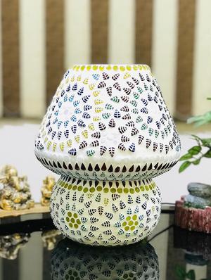 Multicolour Mosaic Glass Table Lamp With Shades For Living Room - 15612031 - Standard Image - 3