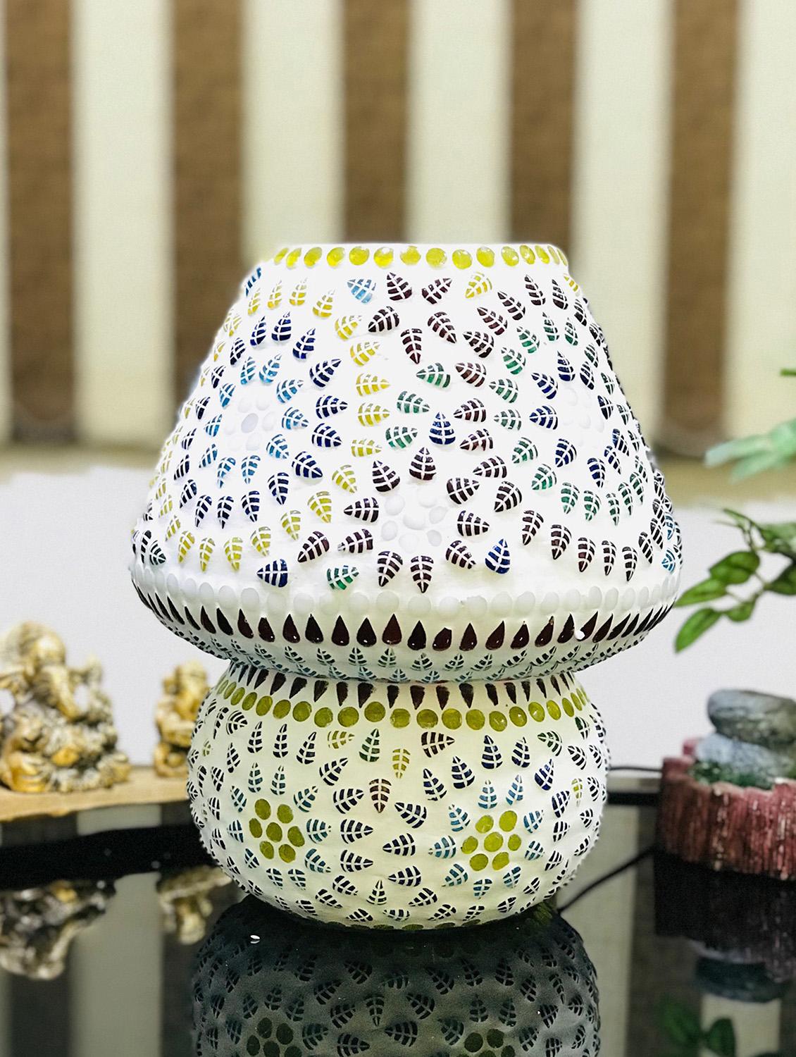 Multicolour Mosaic Glass Table Lamp With Shades For Living Room - 15612031 - Zoom Image - 3