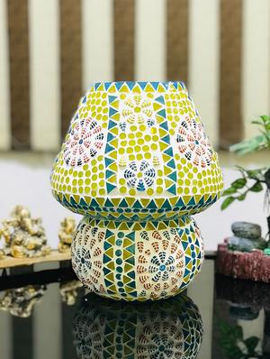 Multicolour Mosaic Glass Table Lamp With Shades For Living Room - 15612038 - Standard Image - 3