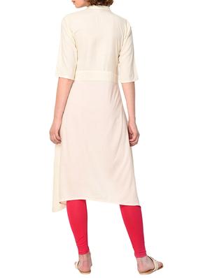 Asymmetric embroidered kurta - 15612129 - Standard Image - 3