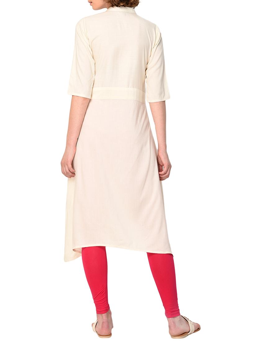 Asymmetric embroidered kurta - 15612129 - Zoom Image - 3