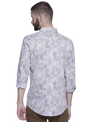 grey cotton casual shirt - 15612313 - Standard Image - 3