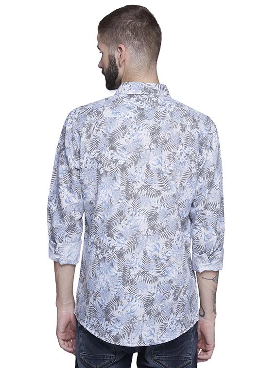 blue cotton casual shirt - 15612314 - Zoom Image - 3