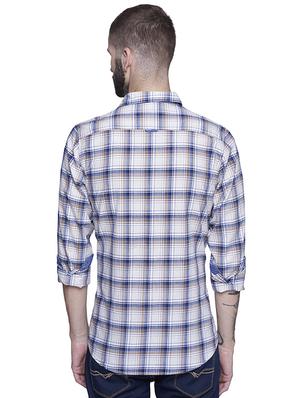 blue cotton casual shirt - 15612316 - Standard Image - 3