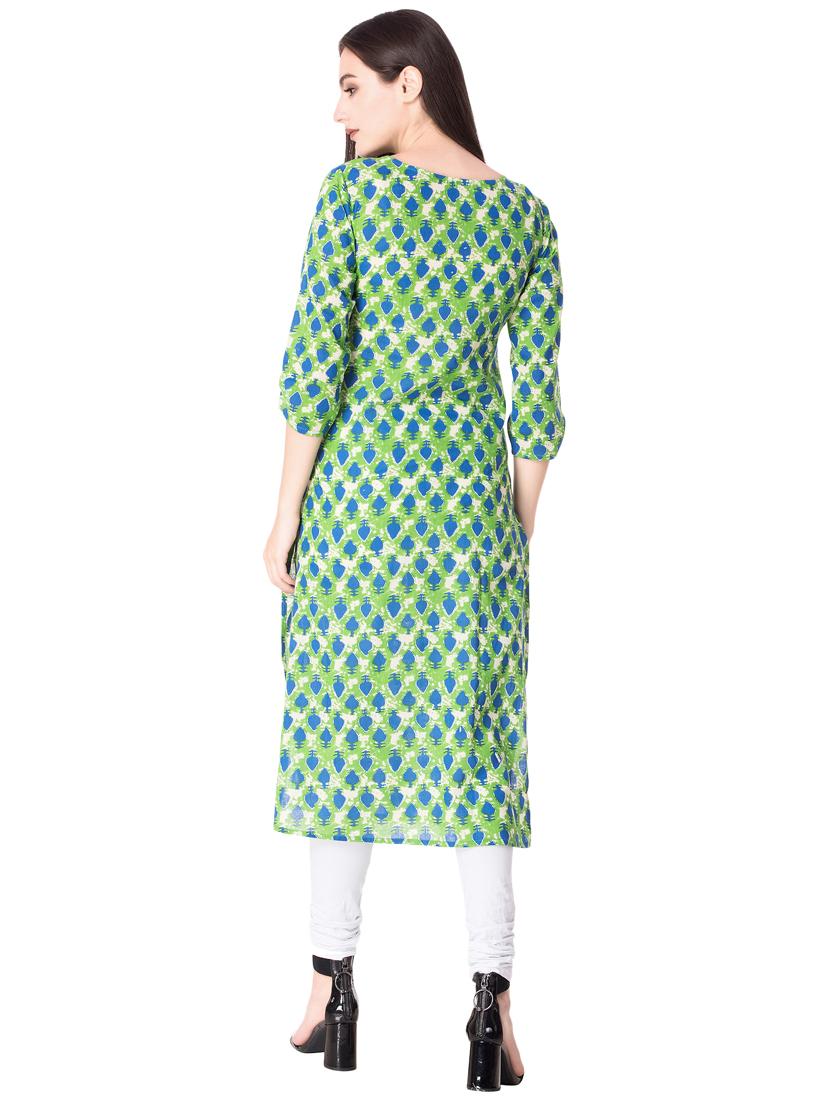 Printed straight kurta - 15612641 - Zoom Image - 3