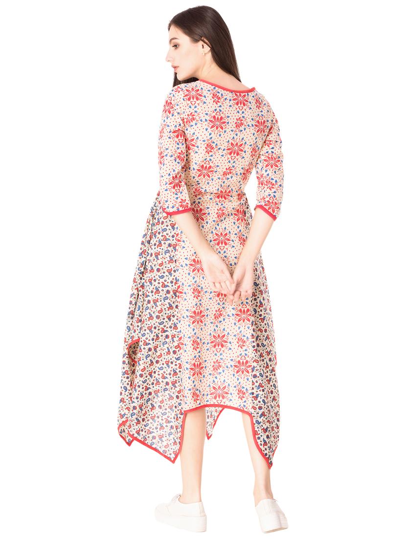 Printed asymmetric dress - 15612645 - Zoom Image - 3