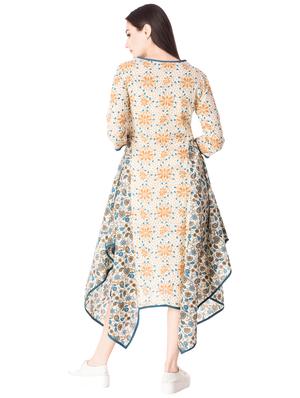 Printed asymmetric dress - 15612646 - Standard Image - 3