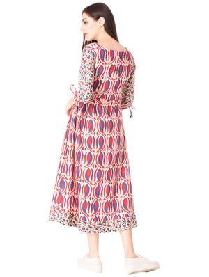 Printed a-line dress - 15612647 - Standard Image - 3