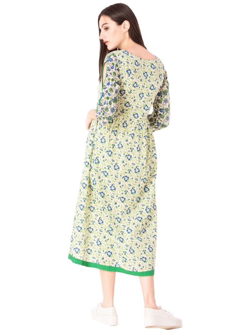 Flared printed dress - 15612650 - Zoom Image - 3