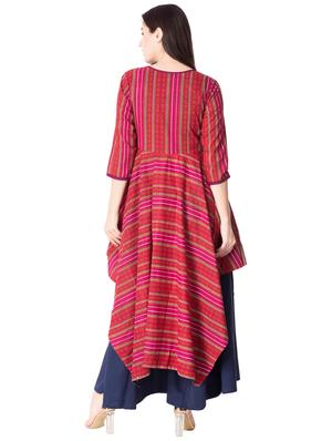Layered printed dress with tassels - 15612653 - Standard Image - 3